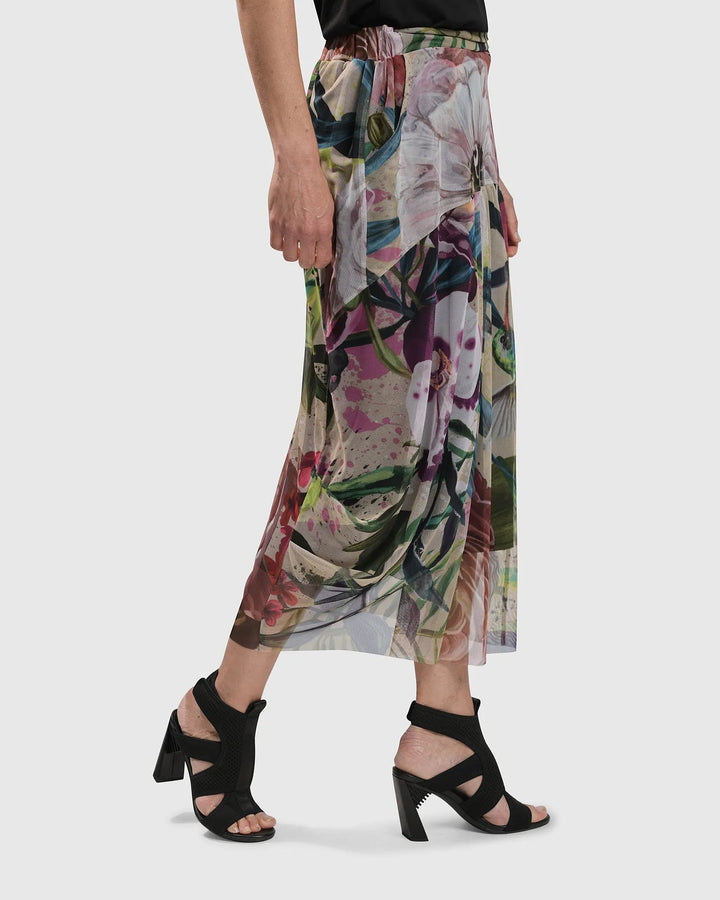 MOONFLOWER COCOON SKIRT, BOUQUET