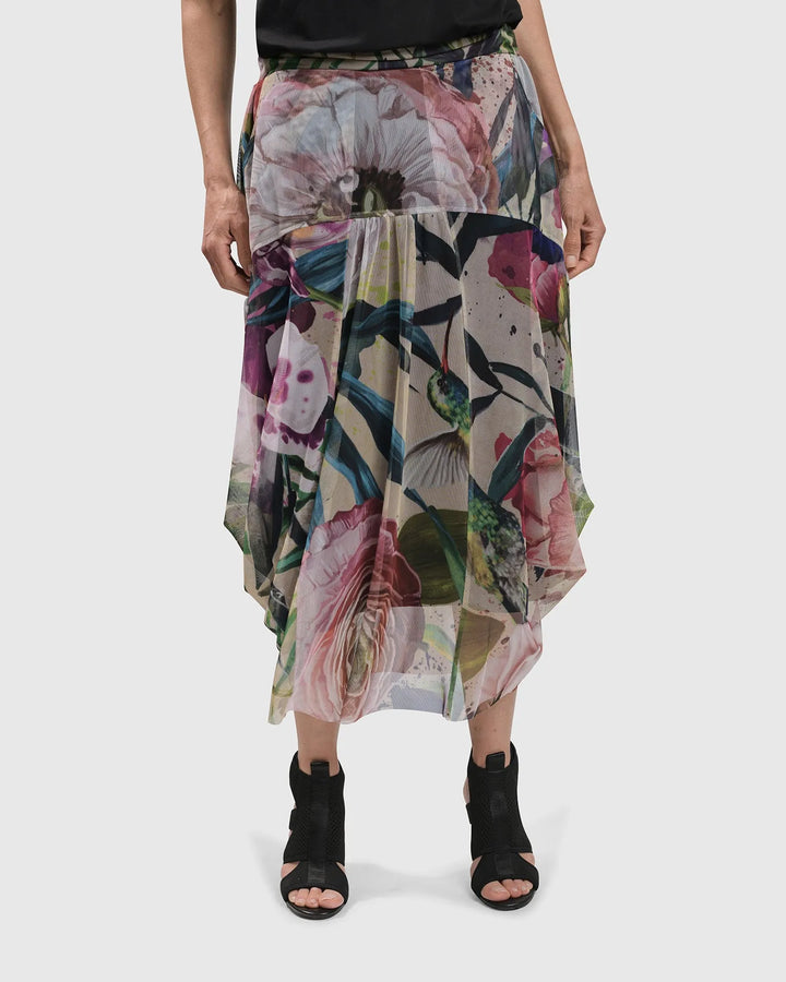 MOONFLOWER COCOON SKIRT, BOUQUET