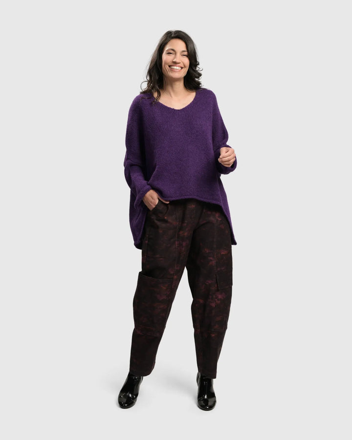 Siesta Oversized Sweater, Purple