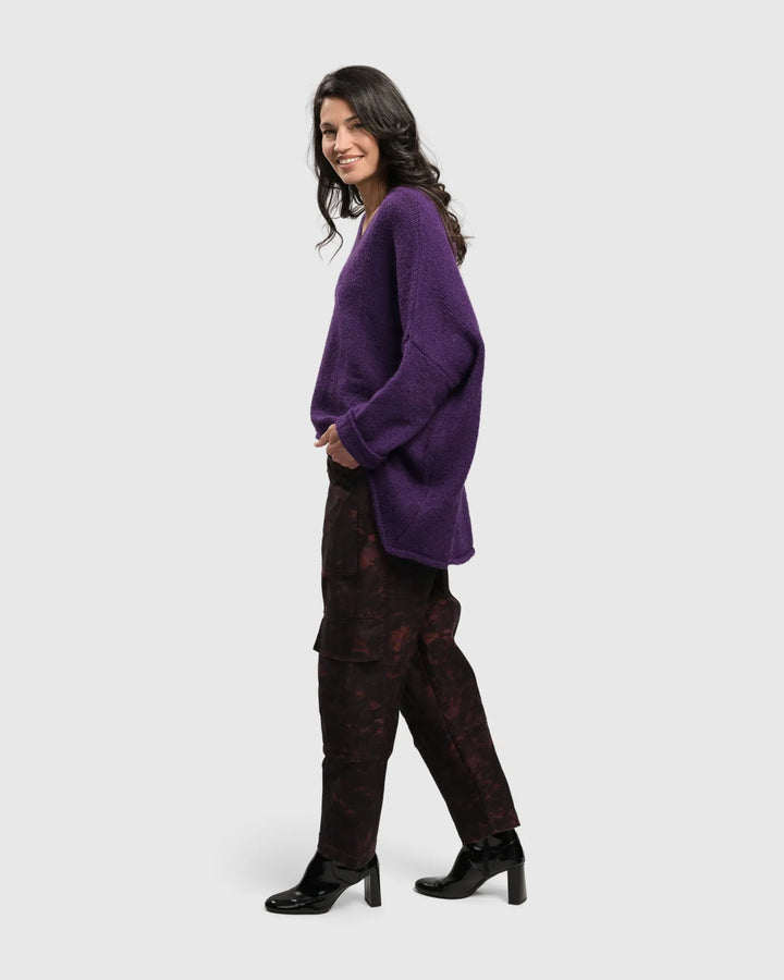 Siesta Oversized Sweater, Purple