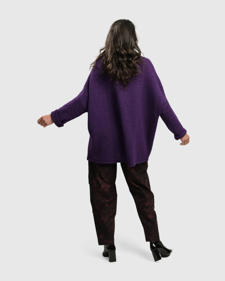 Siesta Oversized Sweater, Purple