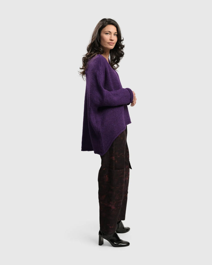 Siesta Oversized Sweater, Purple