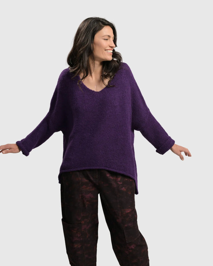 Siesta Oversized Sweater, Purple