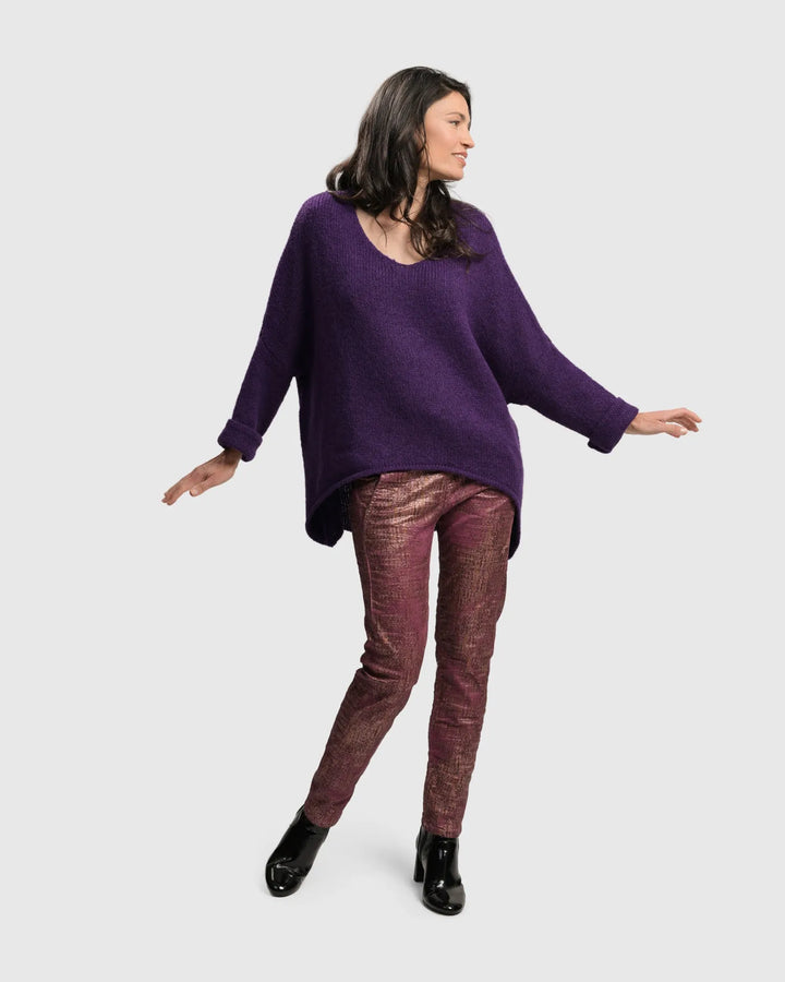Siesta Oversized Sweater, Purple