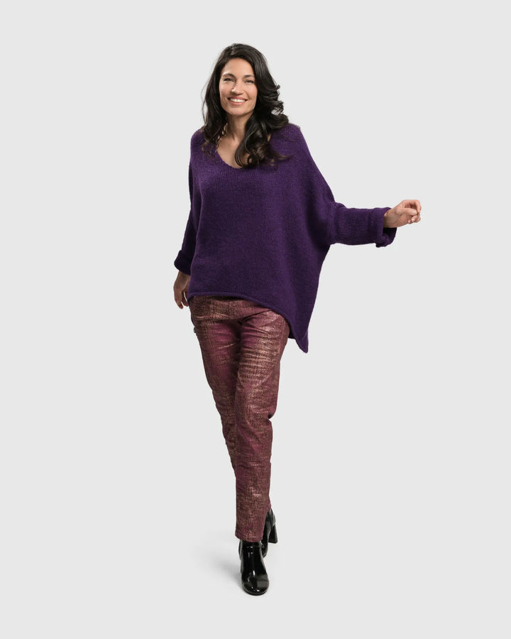 Siesta Oversized Sweater, Purple