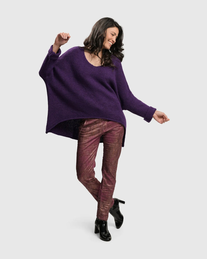 Siesta Oversized Sweater, Purple