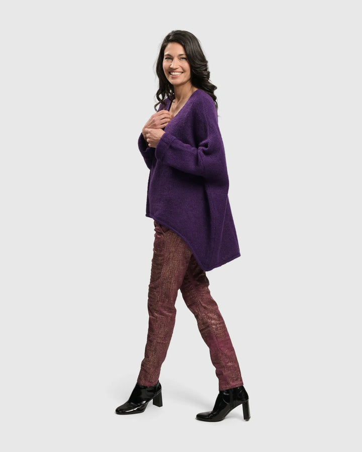 Siesta Oversized Sweater, Purple