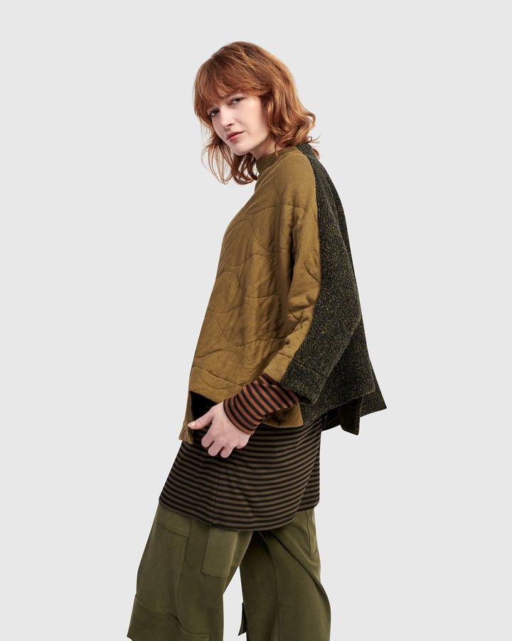 Urban Sah Quilted Pullover, Khaki