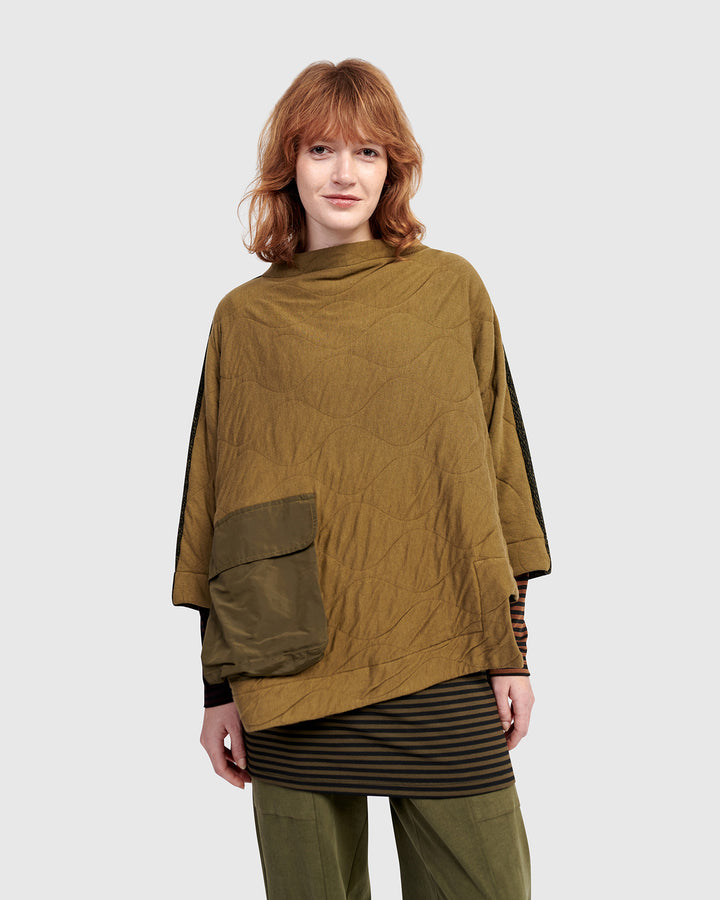 Urban Sah Quilted Pullover, Khaki