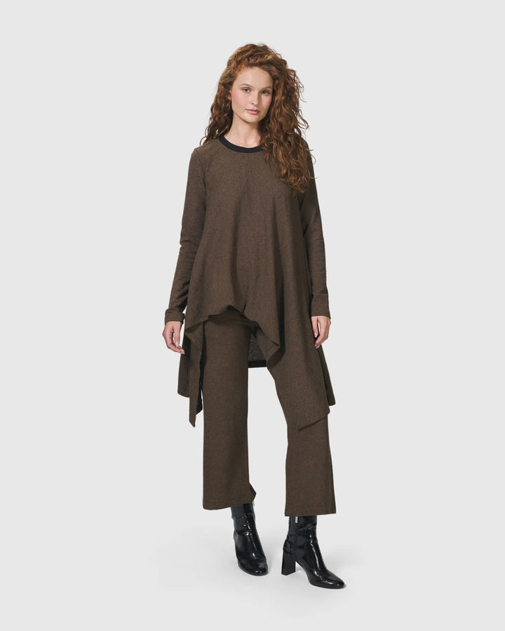 Essential Swing Tunic Top, Brown