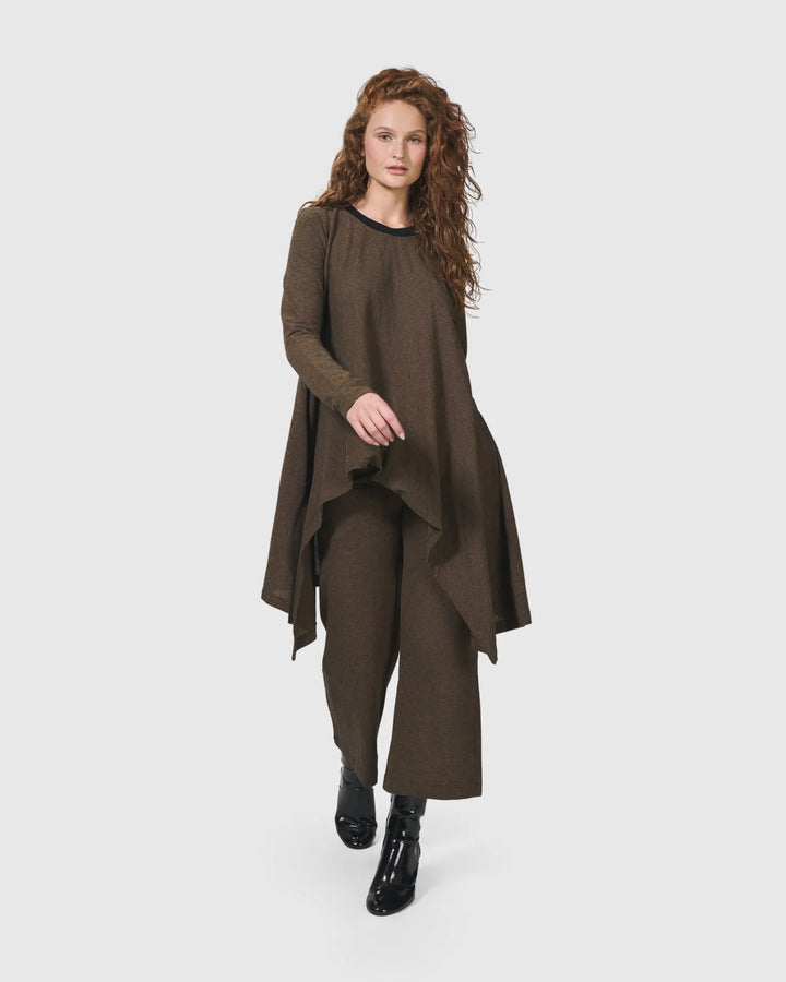 Essential Swing Tunic Top, Brown