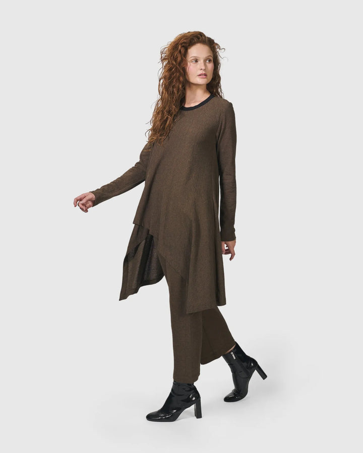 Essential Swing Tunic Top, Brown