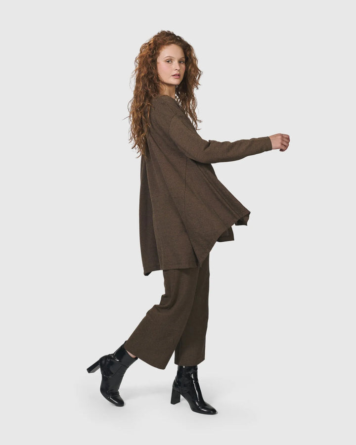 Essential Flared Top, Brown