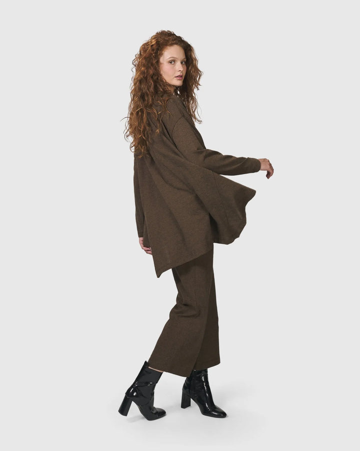 Essential Flared Top, Brown