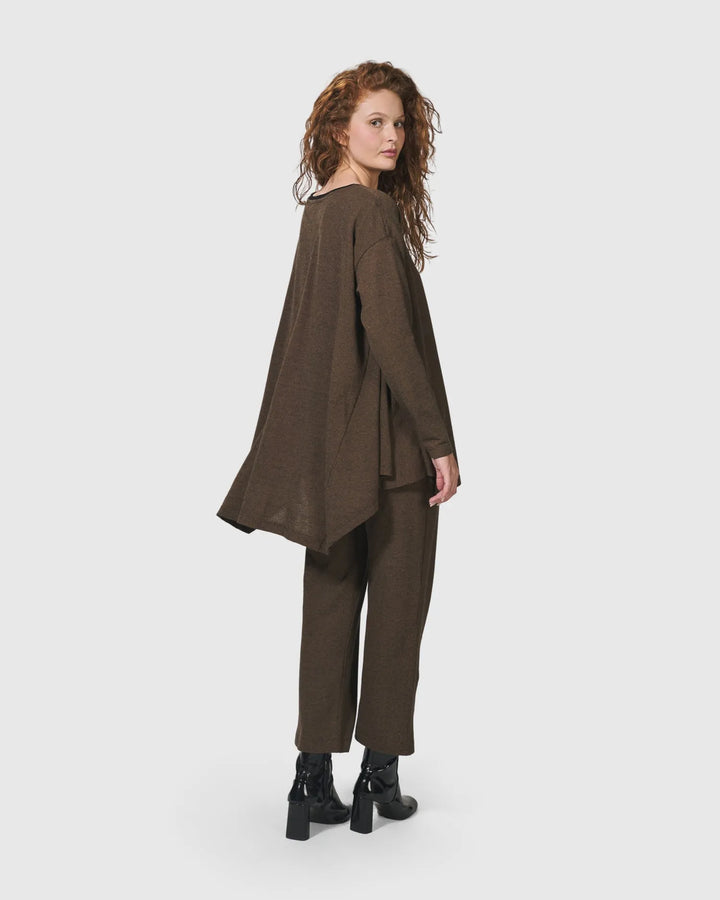 Essential Flared Top, Brown