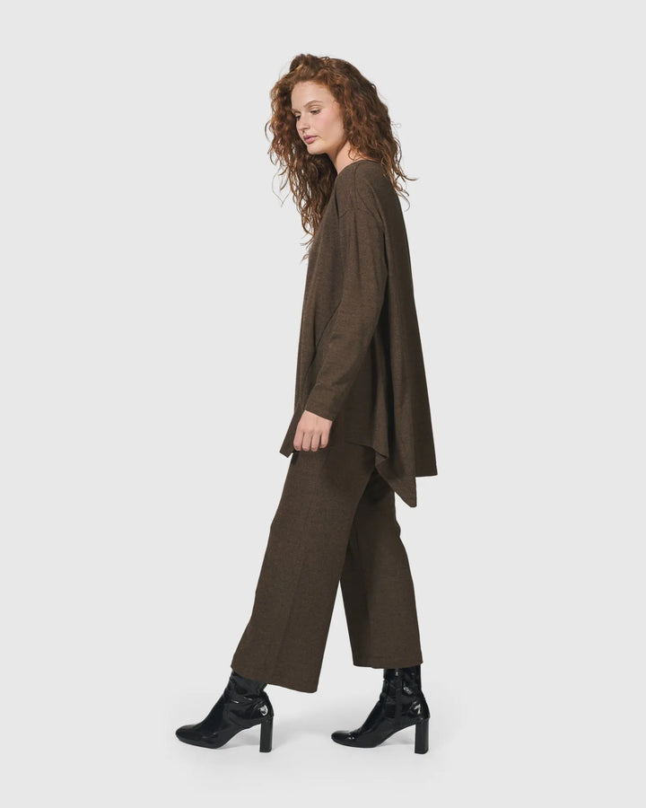 Essential Flared Top, Brown