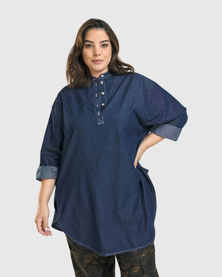 Daniella Tunic Top, Denim