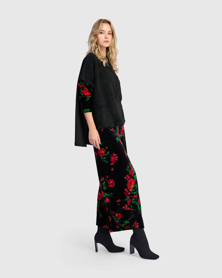 Spotlight Boucle Top, Roses