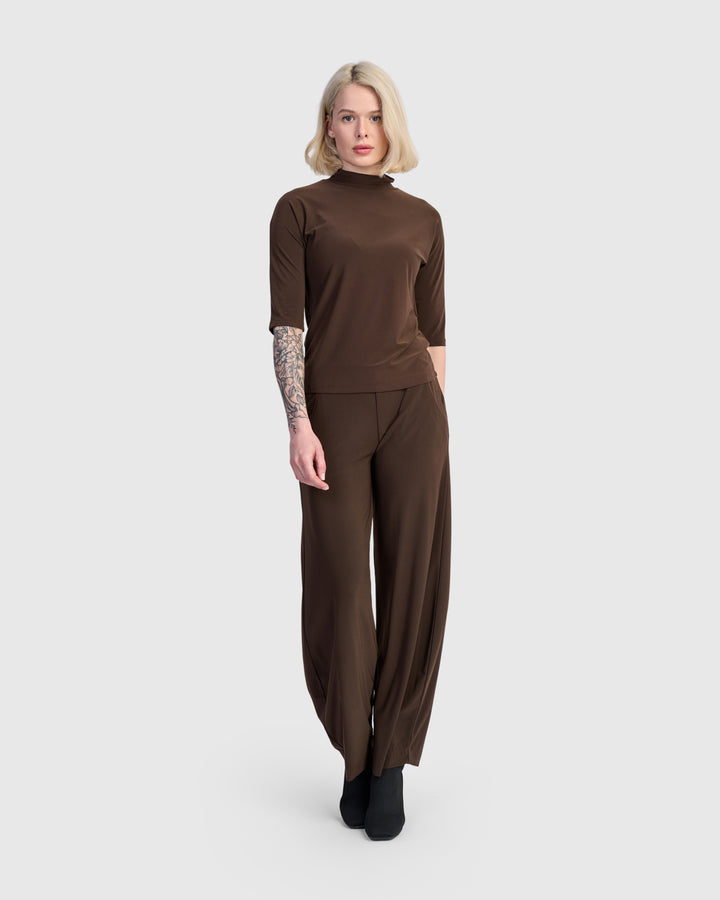 Essential Slinky Flow Pants, Sepia