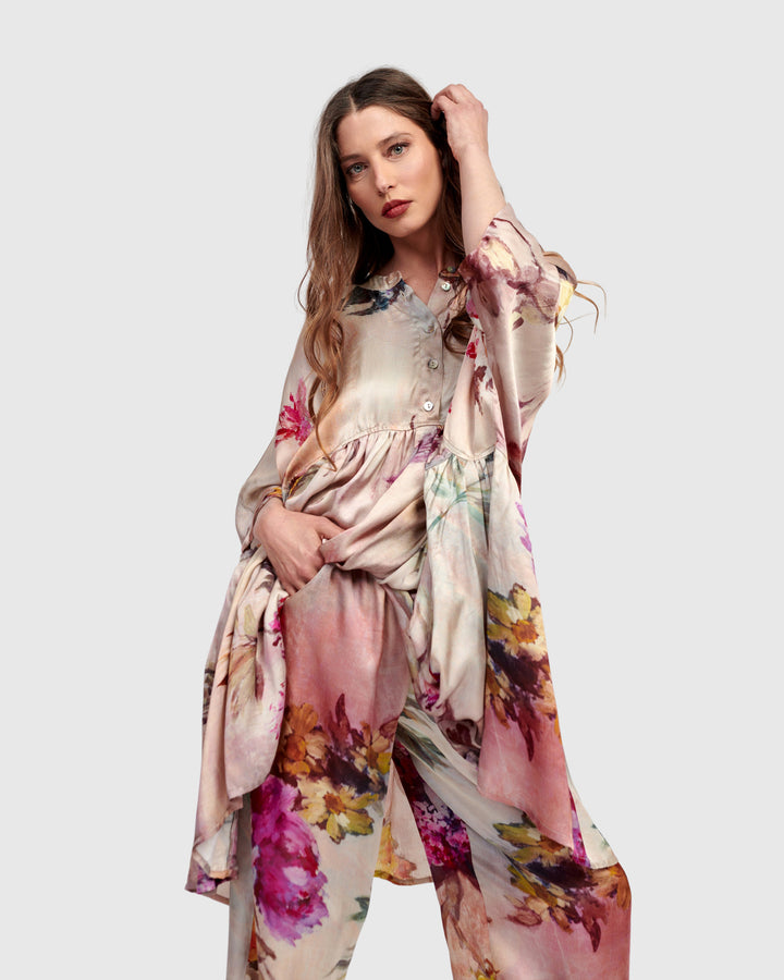 Carlotta Babydoll Tunic Top, Floral