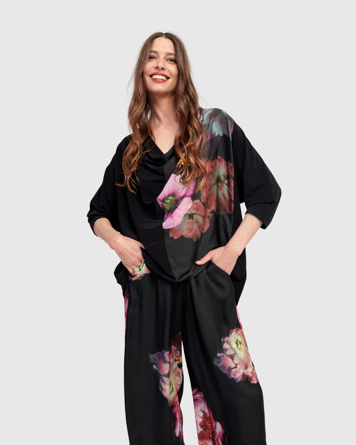 Tiana Cowl Neck Top, Bloom