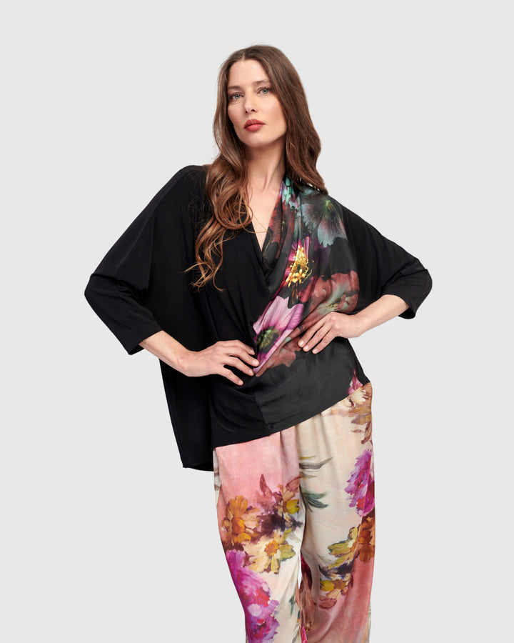 Tiana Cowl Neck Top, Bloom