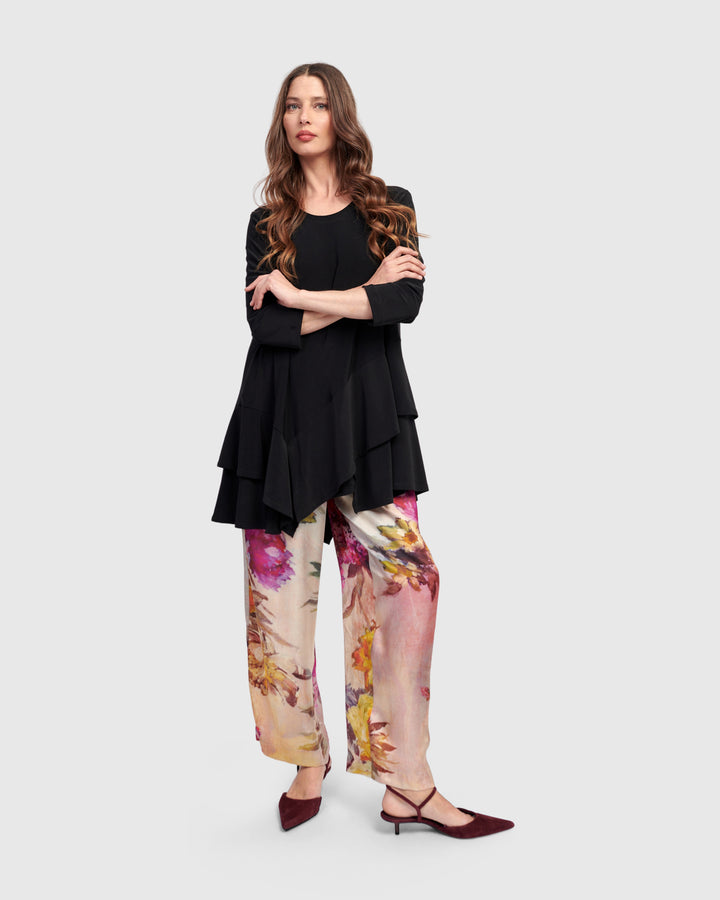 Marielle Flounce Top, Black