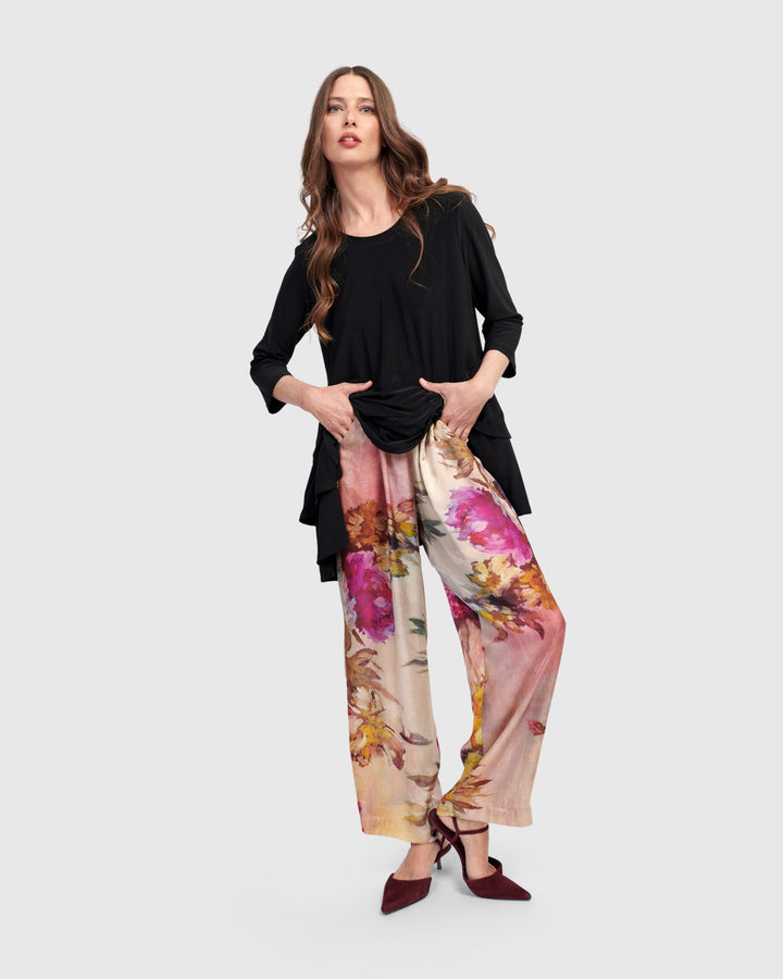 Marielle Flounce Top, Black