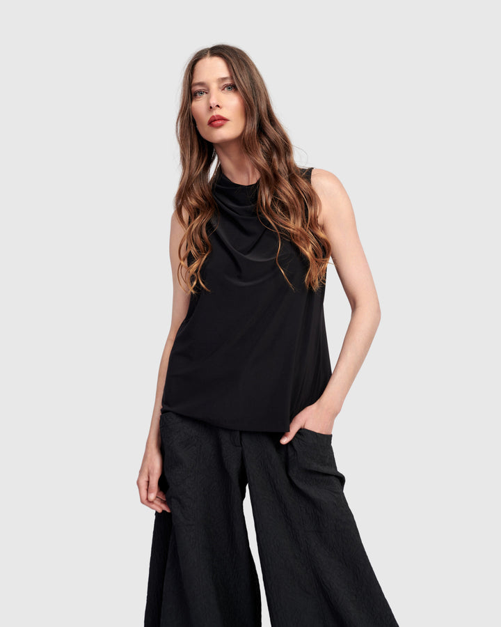 Icon Sleeveless Top, Black