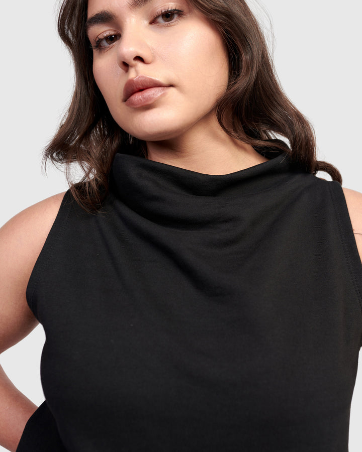 Essential Slinky Bistro Top, Black