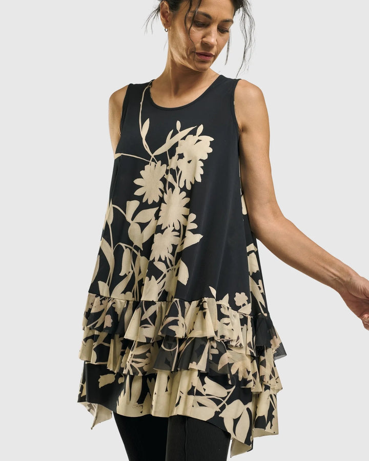 Goldfinch Sleeveless Top, Floral