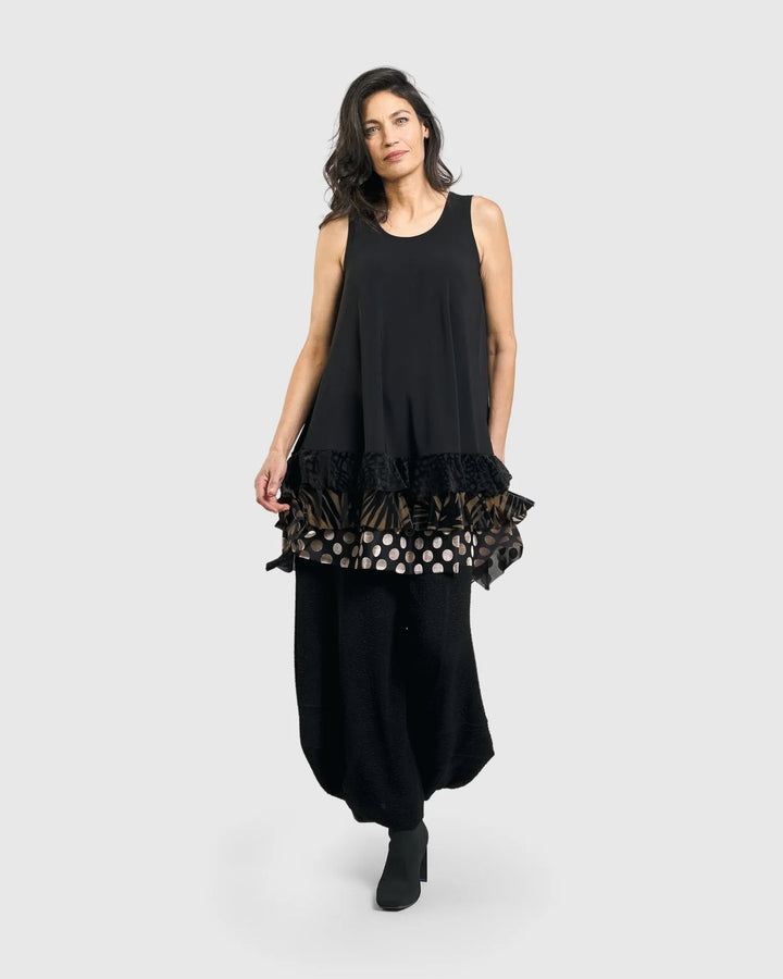 Gemma Sleeveless Tunic Top, Gold