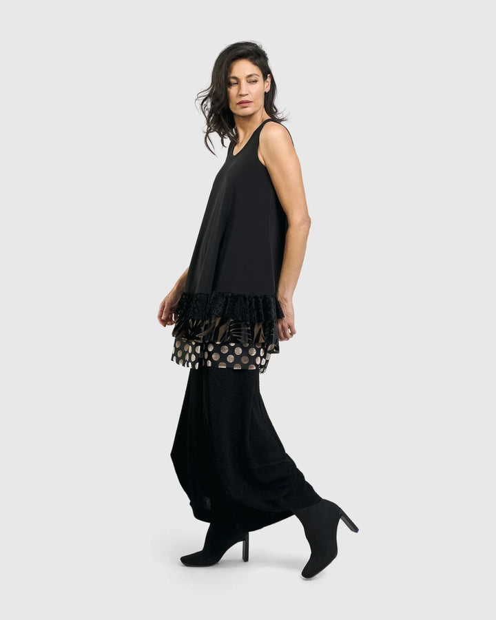 Gemma Sleeveless Tunic Top, Gold