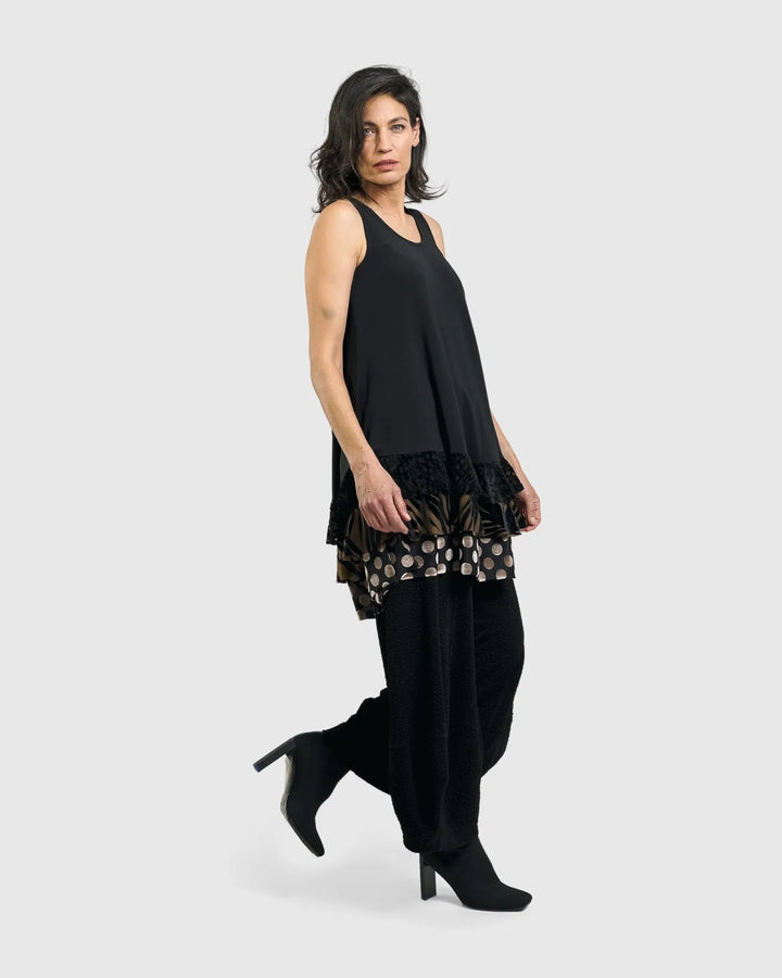 Gemma Sleeveless Tunic Top, Gold