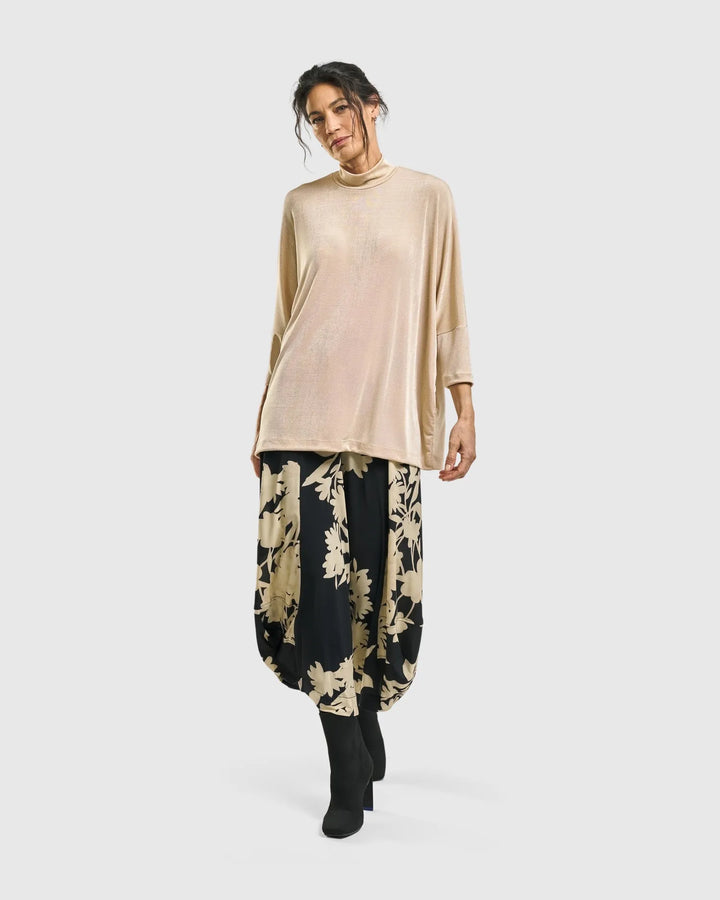 Fawn Mockneck Top, Nude