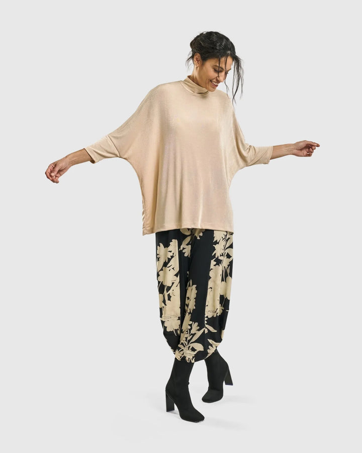 Fawn Mockneck Top, Nude
