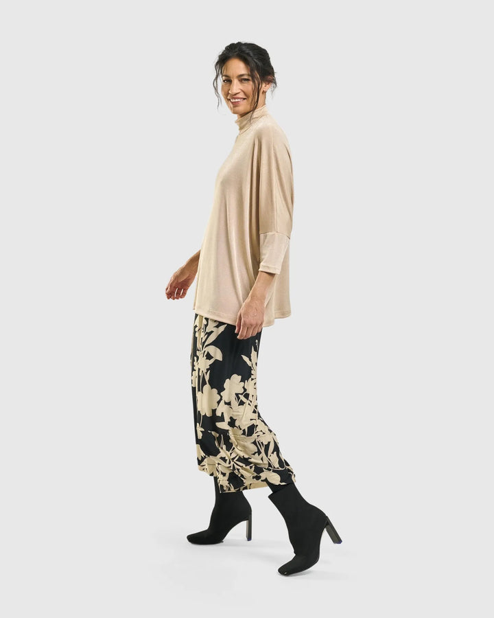 Fawn Mockneck Top, Nude