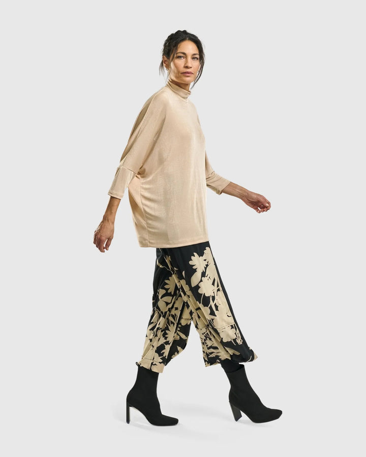 Fawn Mockneck Top, Nude