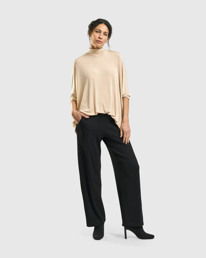 Fawn Mockneck Top, Nude