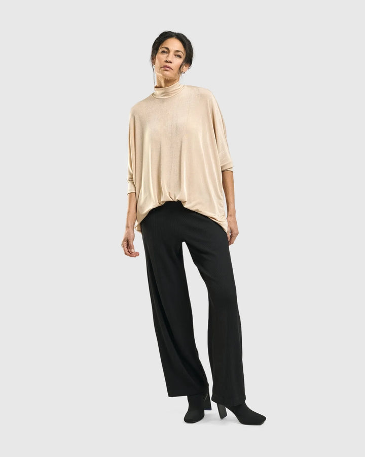 Fawn Mockneck Top, Nude