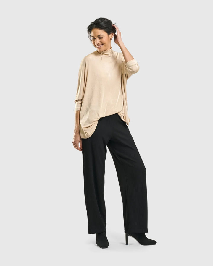 Fawn Mockneck Top, Nude