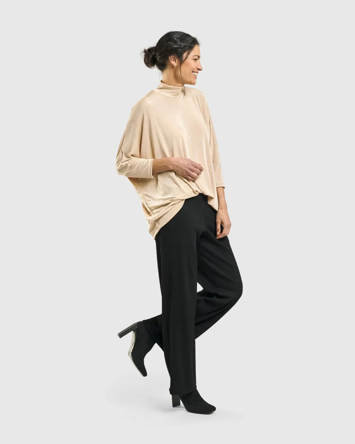Fawn Mockneck Top, Nude