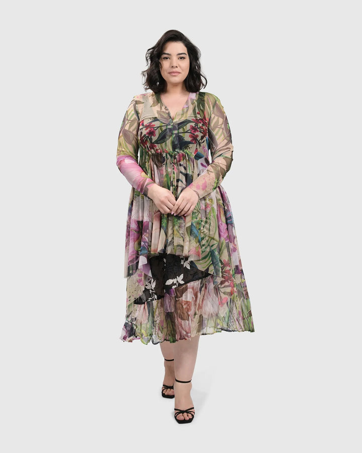 ADALINE TIERED MAXI SKIRT, MIX