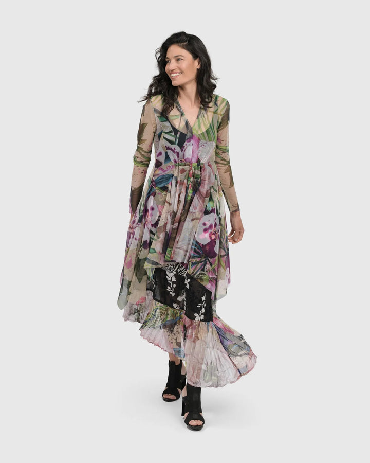 ADALINE TIERED MAXI SKIRT, MIX