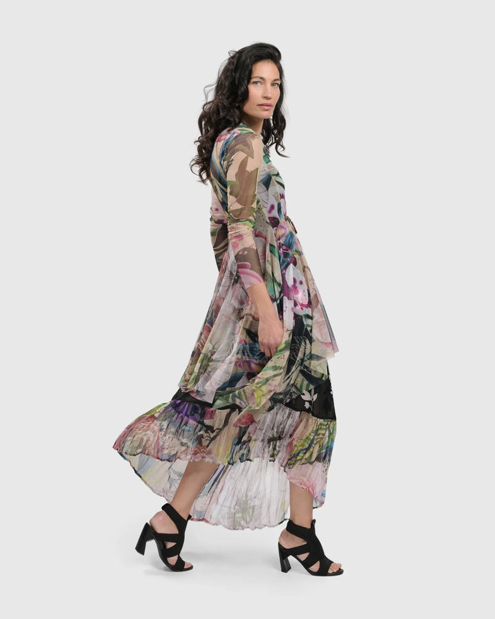 ADALINE TIERED MAXI SKIRT, MIX