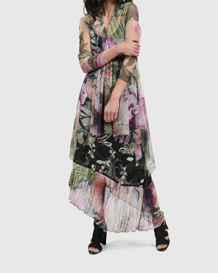 ADALINE TIERED MAXI SKIRT, MIX