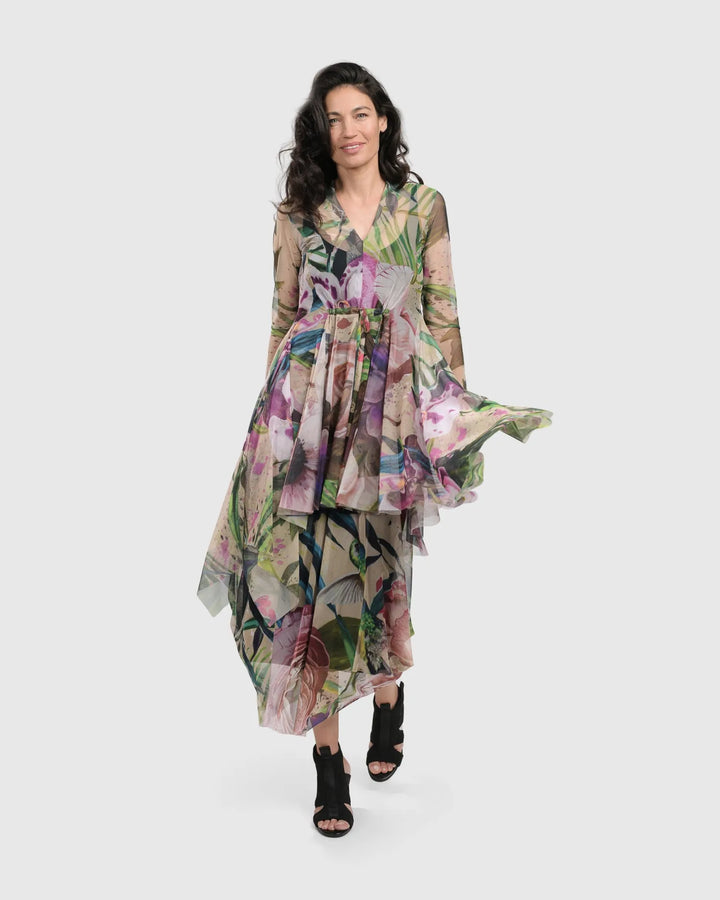 MOONFLOWER COCOON SKIRT, BOUQUET
