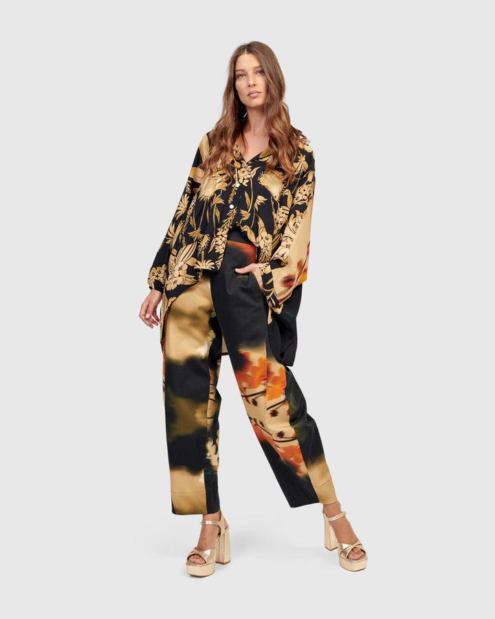 Mignonette Wide Leg Pants, Floral