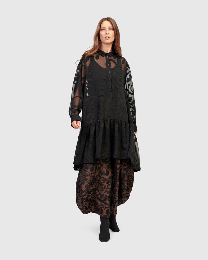 Negroni Babydoll Top, Black