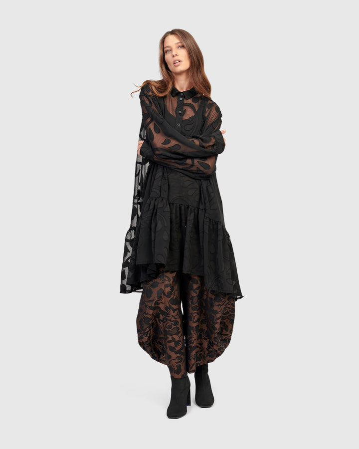 Negroni Babydoll Top, Black